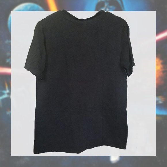 Unisex Black Slightly Faded Star Wars Short Sleeve T-Shirt - Picture 2 of 2